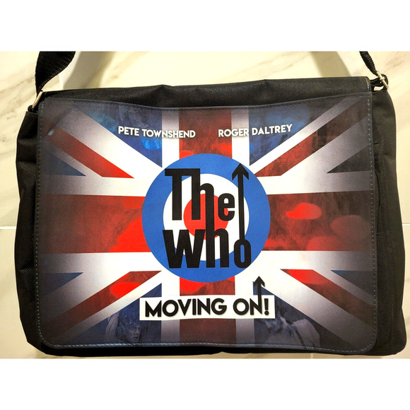 THE WHO Moving On Tour Messenger Bag Pete Townshend Roger Daltrey NEW 13x11" - Picture 2 of 7